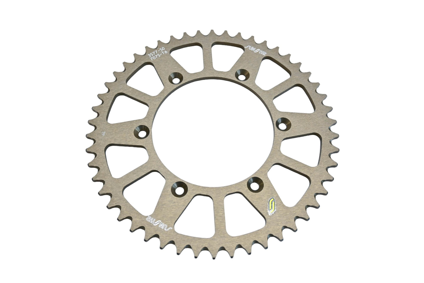 Sunstar 5-357750, 3577-50, 7075-T6 Suzuki 50T Aluminum Rear Sprocket NOS