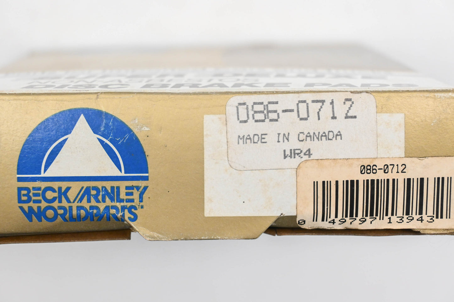 Beck/Arnley 086-0712 Super Deluxe Non-Asbestos Disc Brake Pad Kit NOS