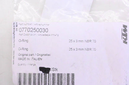 New OEM KTM 0770250030 O-Ring NOS
