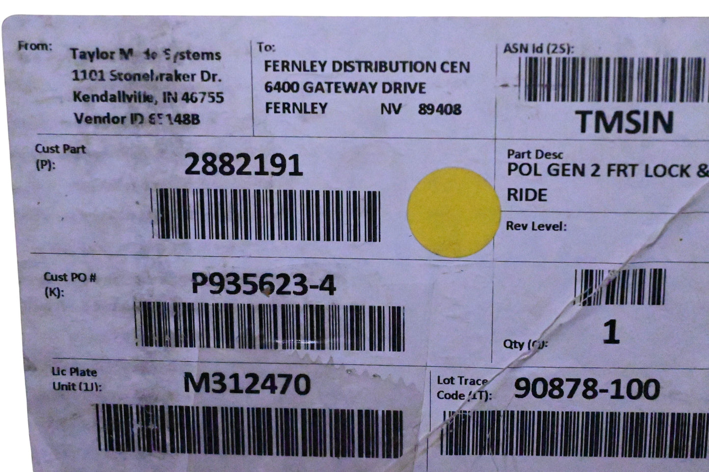 New OEM Polaris 2882191 Lock & Ride Clear Full Glass Windshield NOS