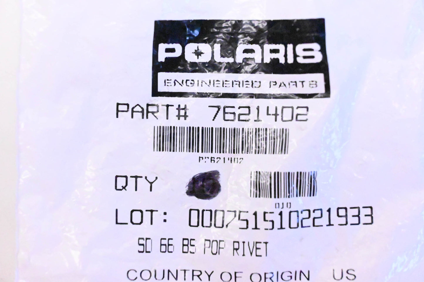 New OEM Polaris 7621402 Pop Rivets Qty 6 NOS