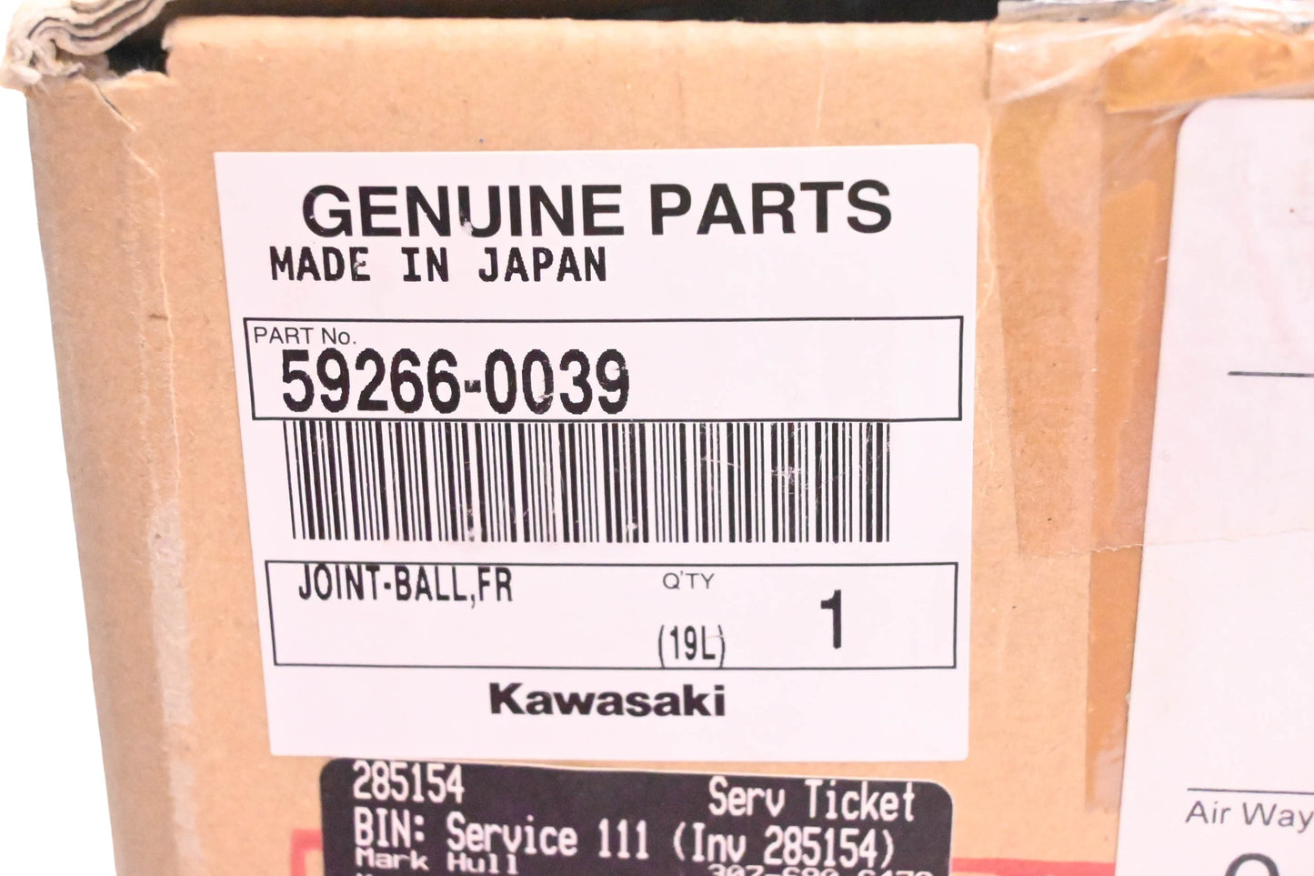 New OEM Kawasaki 59266-0039 Front Axle NOS