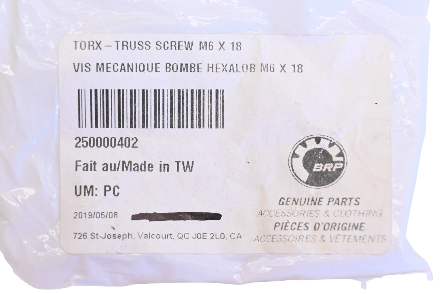Aftermarket 250000402 Torx-Truss Screws Qty 2 NOS