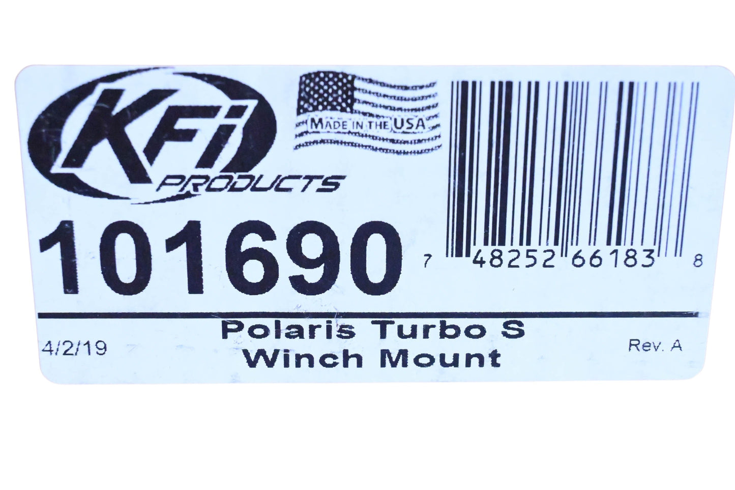 KFI 101690 Polaris Turbo S Winch Mount NOS