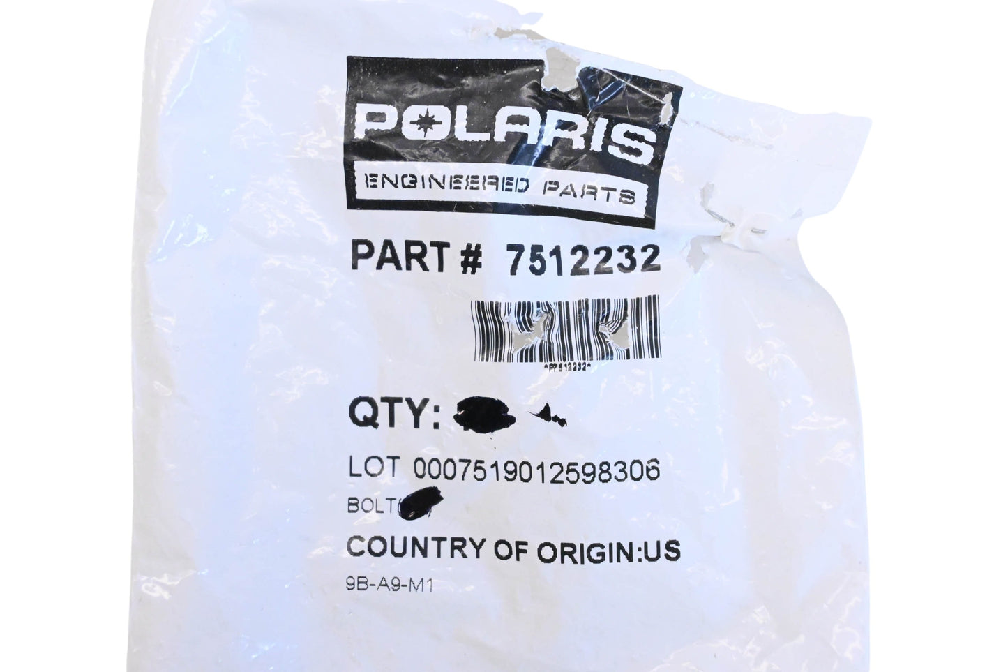 New OEM Polaris 7512232 Bolts Qty 2 NOS