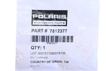 New OEM Polaris 7512377 Carriage Bolt NOS