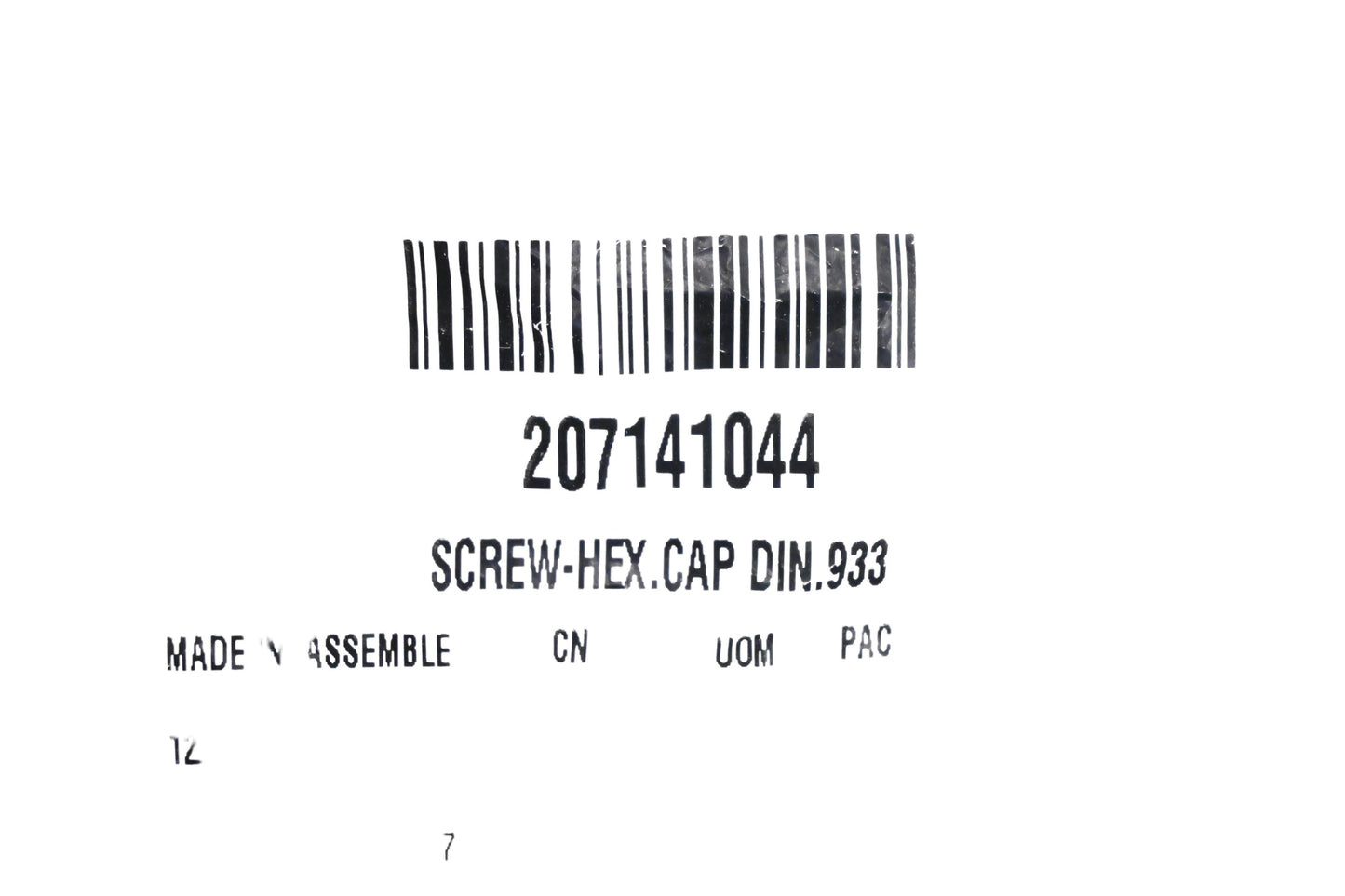 Aftermarket 207141044 Hex Cap Screw NOS