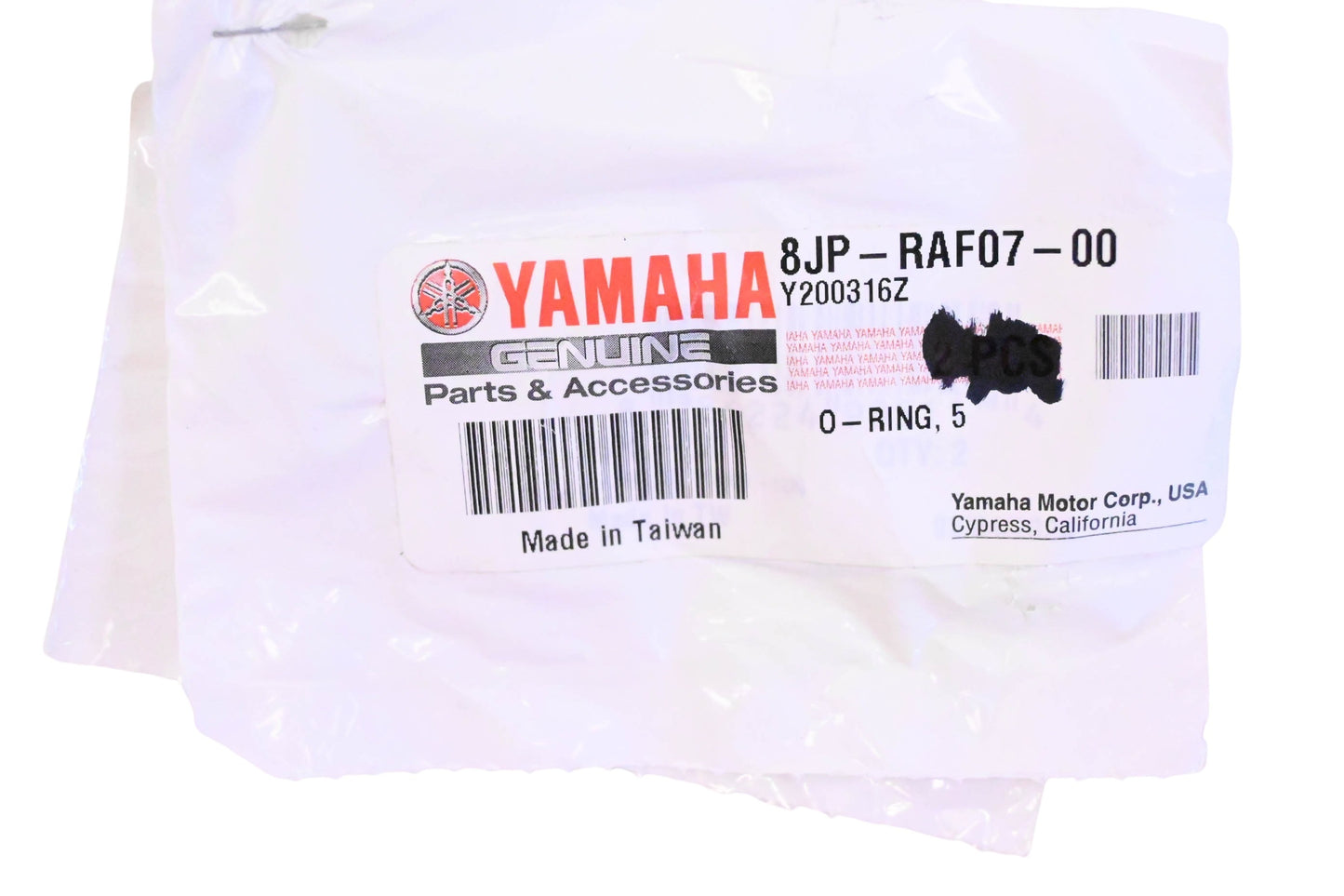 New OEM Yamaha 8JP-RAF07-00-00 O-Ring NOS