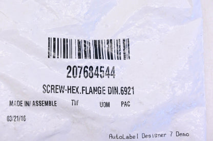 Aftermarket 207684544 Hex Flange Screw NOS
