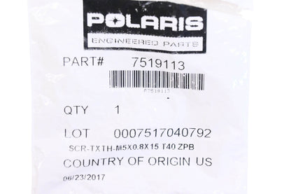 New OEM Polaris 7519113 Screw NOS