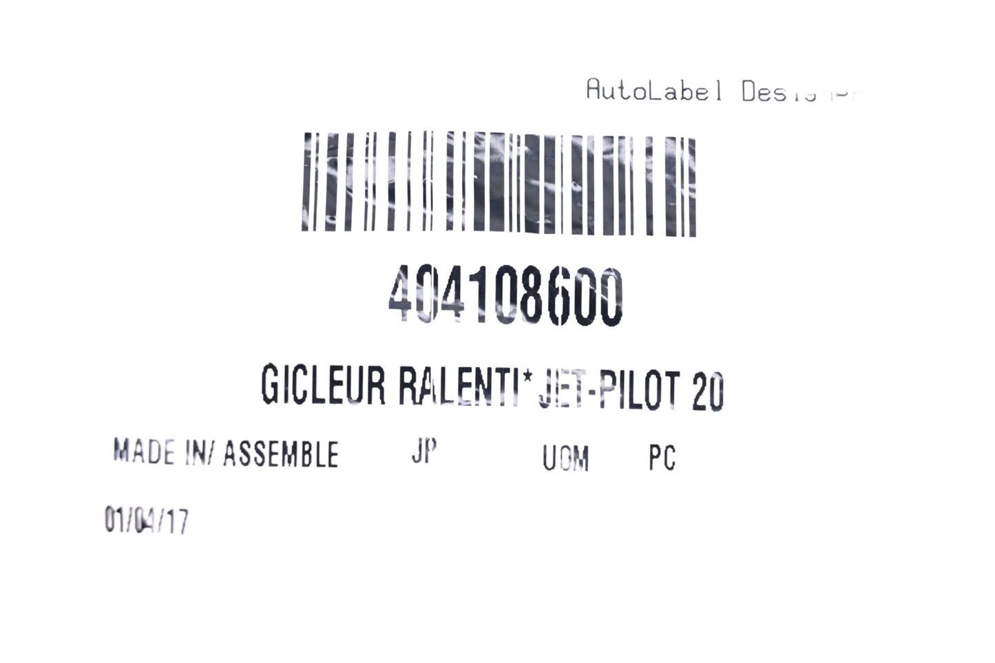 Aftermarket 404108600 Pilot Jet NOS