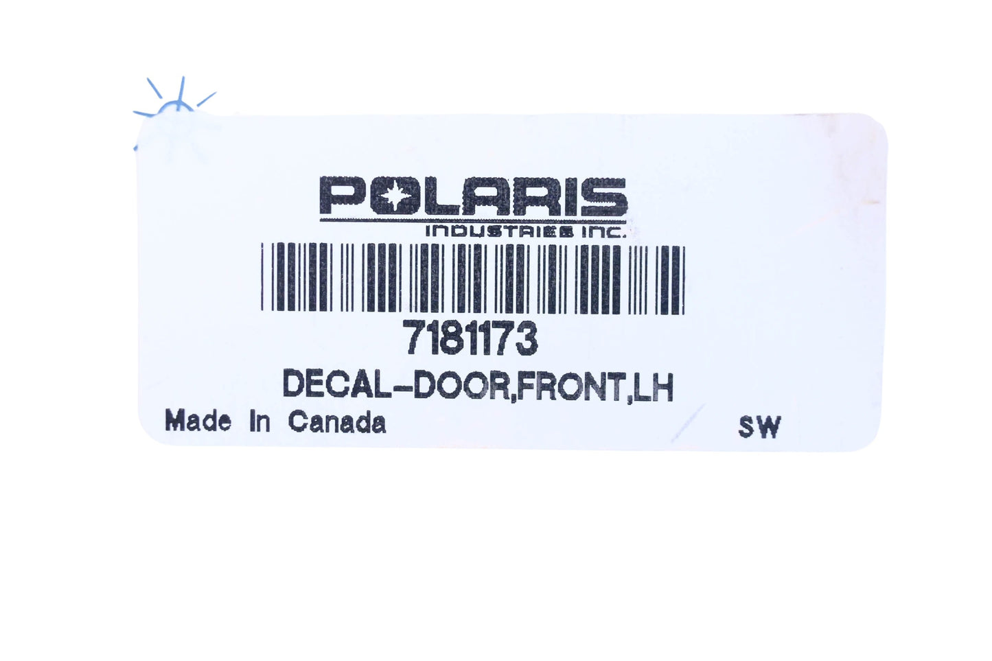 New OEM Polaris 7181173 Front Left Door Decal NOS