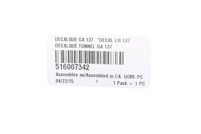 Aftermarket 516007342 Left Hand Decal NOS