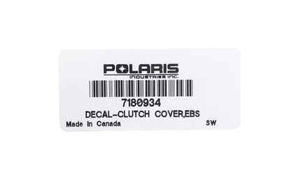 New OEM Polaris 7180934 Clutch Cover Decal NOS