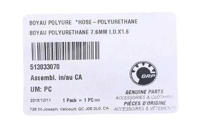 Aftermarket 513033070 Polyurethane Hose NOS