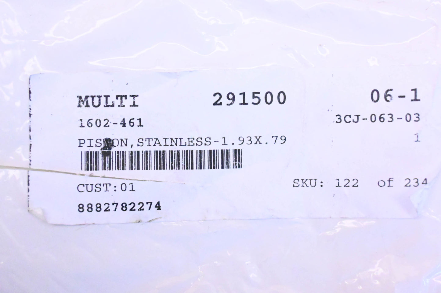 New OEM Arctic Cat 1602-461 Stainless Piston NOS