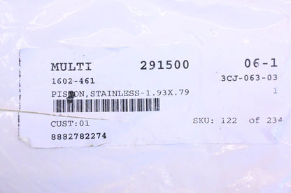 New OEM Arctic Cat 1602-461 Stainless Piston NOS