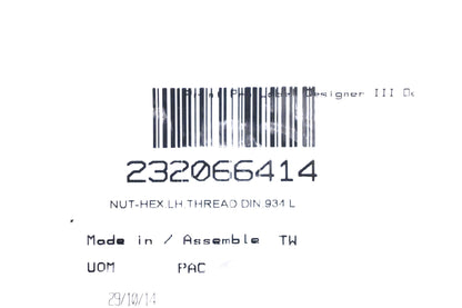 Aftermarket 232066414 Hex Nut NOS