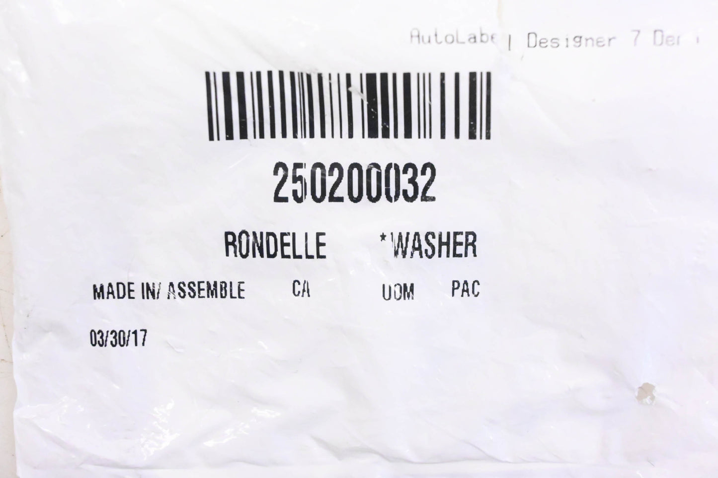 Aftermarket 250200032 Washers Qty 2 NOS