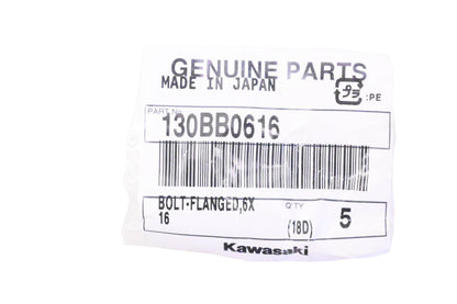 New OEM Kawasaki 130BB0616 Flanged Bolt NOS