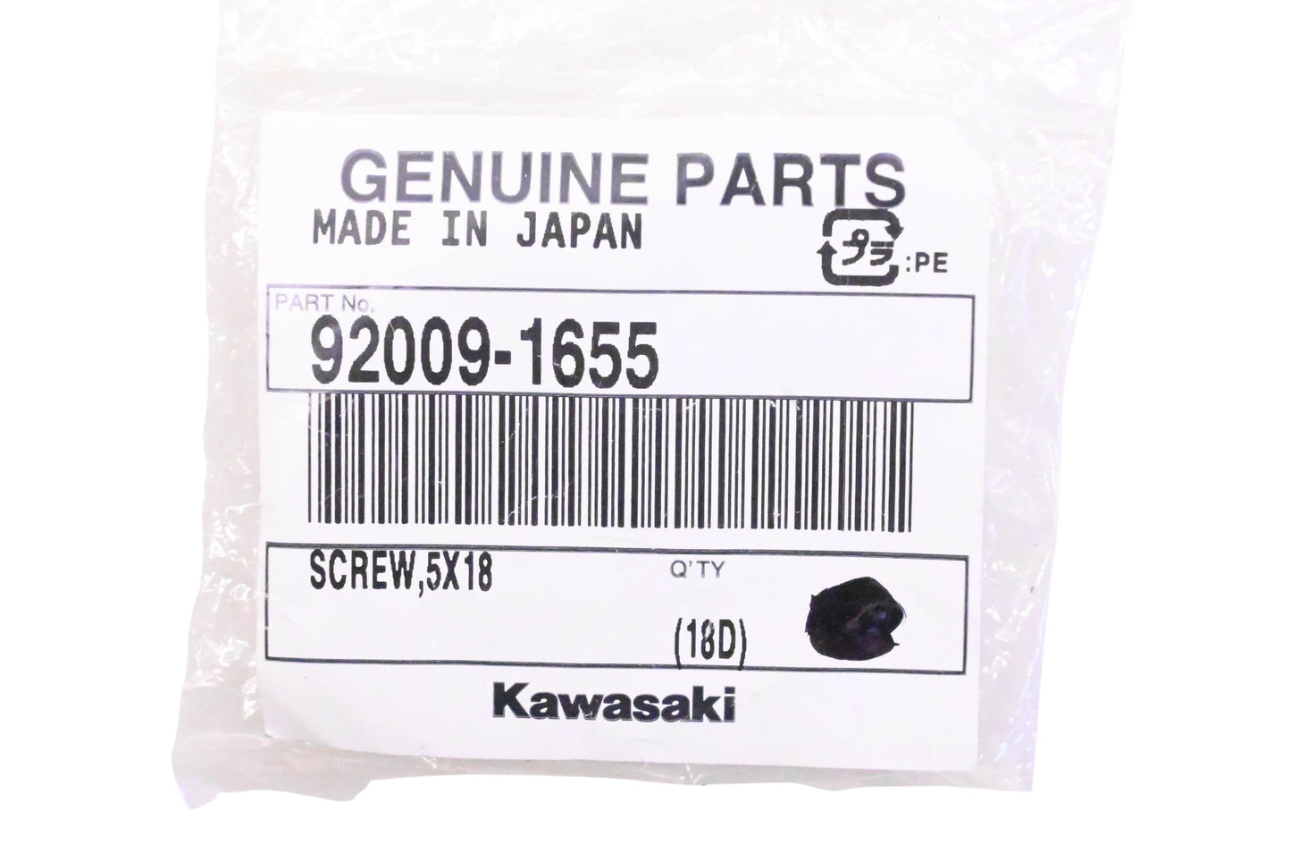 New OEM Kawasaki 92009-1655 Screw NOS