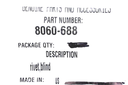 New OEM Arctic Cat 8060-688 Rivet NOS