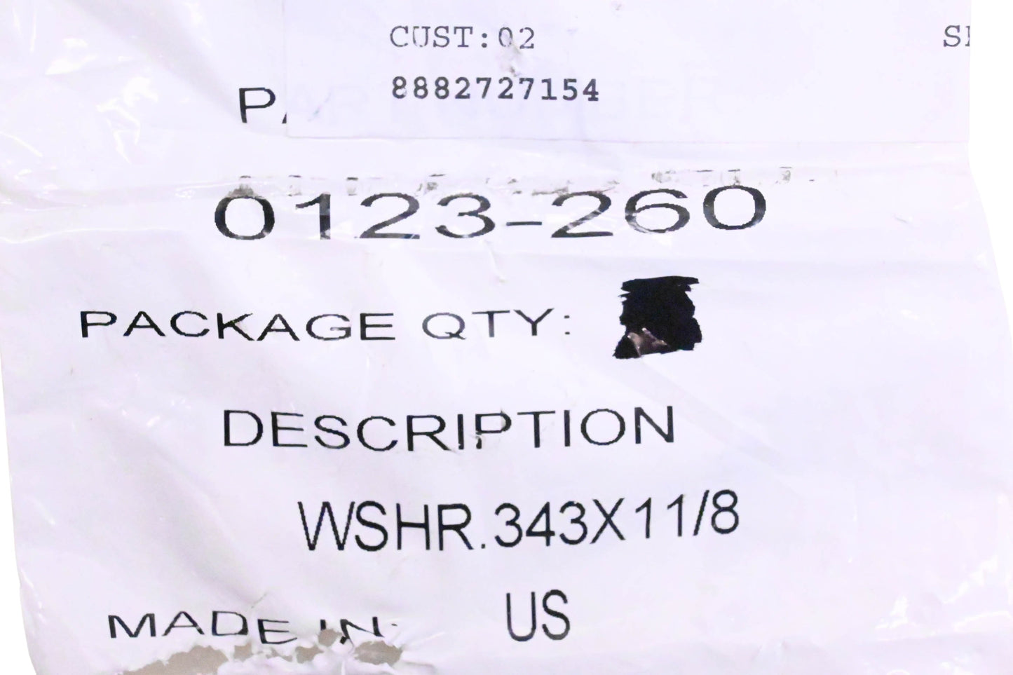 New OEM Arctic Cat 0123-260 Washer NOS