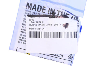 EBC 124-90725 Round Main Jet #72.5 NOS