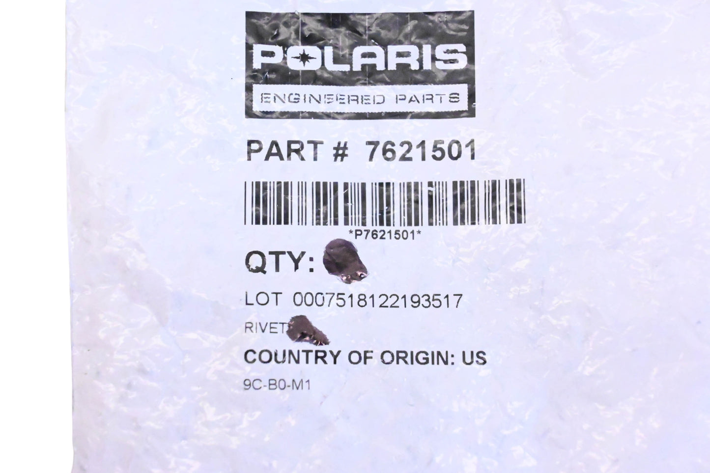 New OEM Polaris 7621501 Rivet NOS