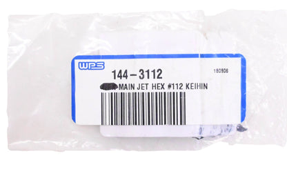 Keihin 144-3112 Hex Main Jet #112 NOS