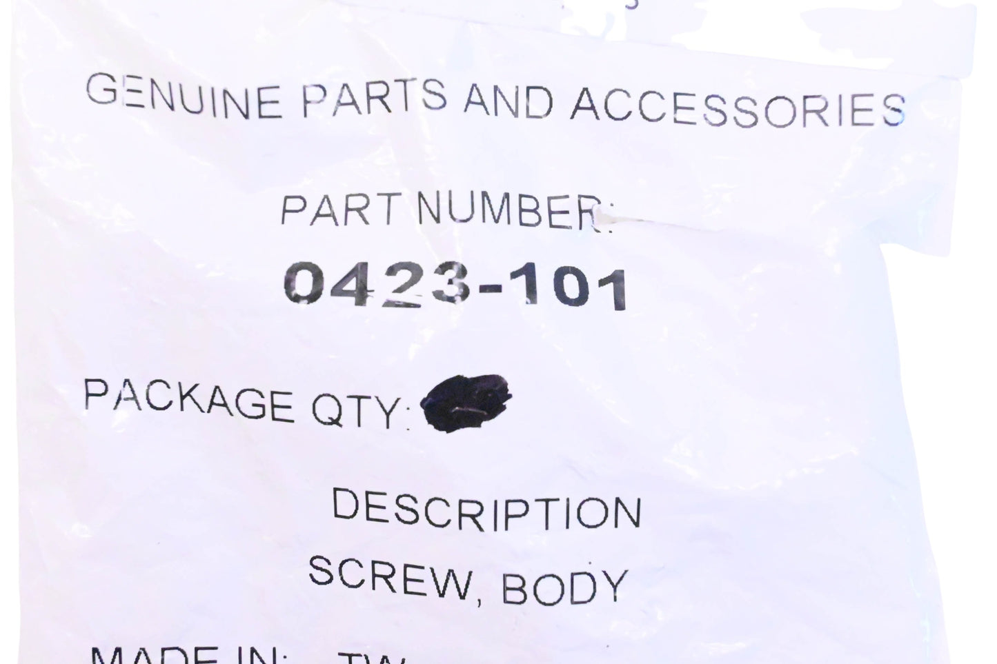 New OEM Arctic Cat 0423-101 Body Screw NOS