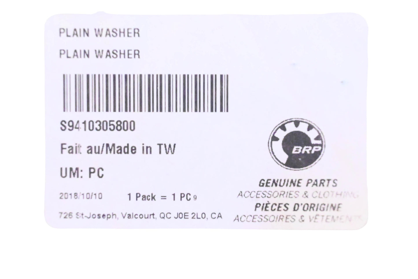 Aftermarket S9410305800 Plain Washer NOS