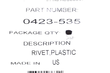 New OEM Arctic Cat 0423-535 Plastic Rivet NOS