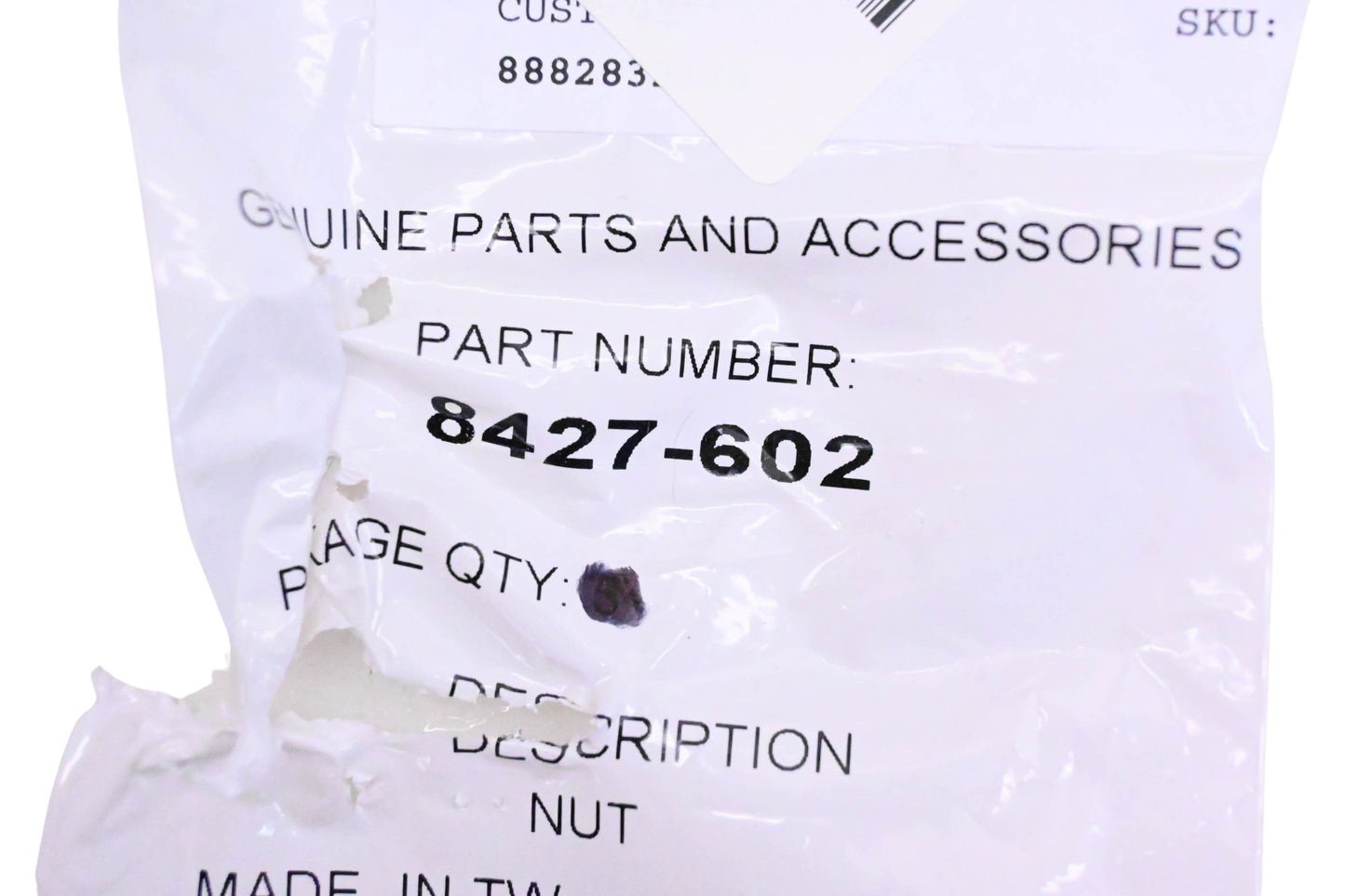 New OEM Arctic Cat 8427-602 Hex Flange Nut NOS