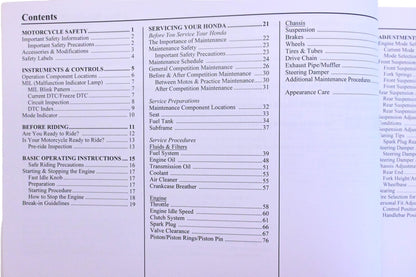 OEM Honda 31MEN710 2015 Owner's Manual & Competition Handbook