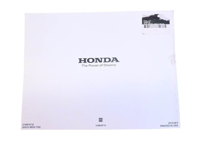 OEM Honda 31MEN710 2015 Owner's Manual & Competition Handbook