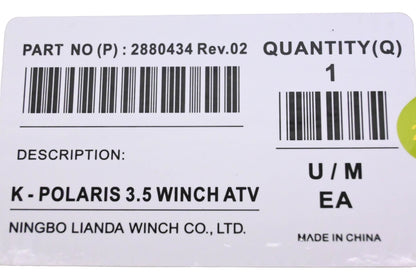 New OEM Polaris 2880434 Heavy Duty 3500lb Winch NOS