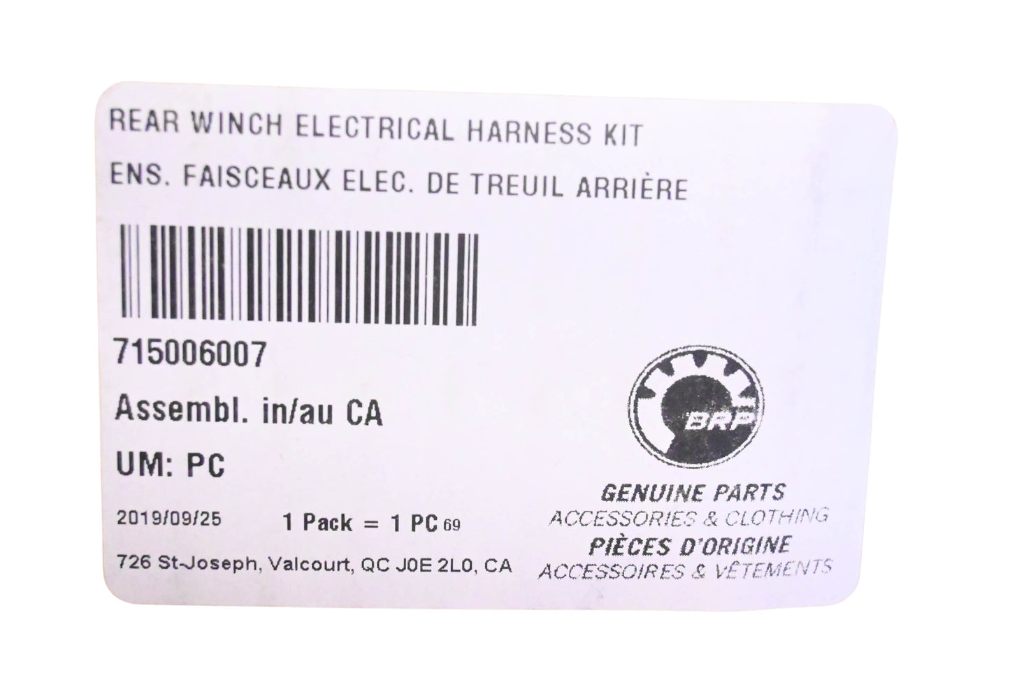 Aftermarket 715006007 Rear Winch Electrical Harness Kit NOS