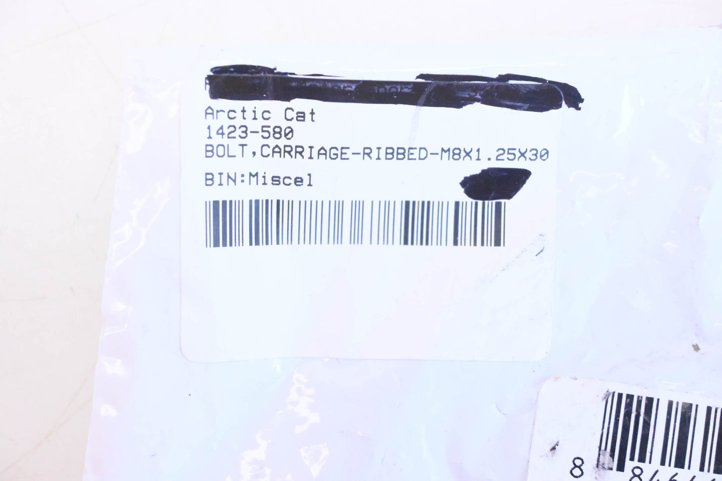New OEM Arctic Cat 1423-580 Ribbed Carriage Bolt NOS