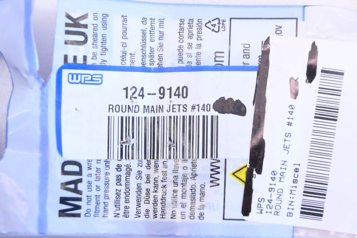 EBC 124-9140, KJ140-4 Round Main Jet #140 NOS