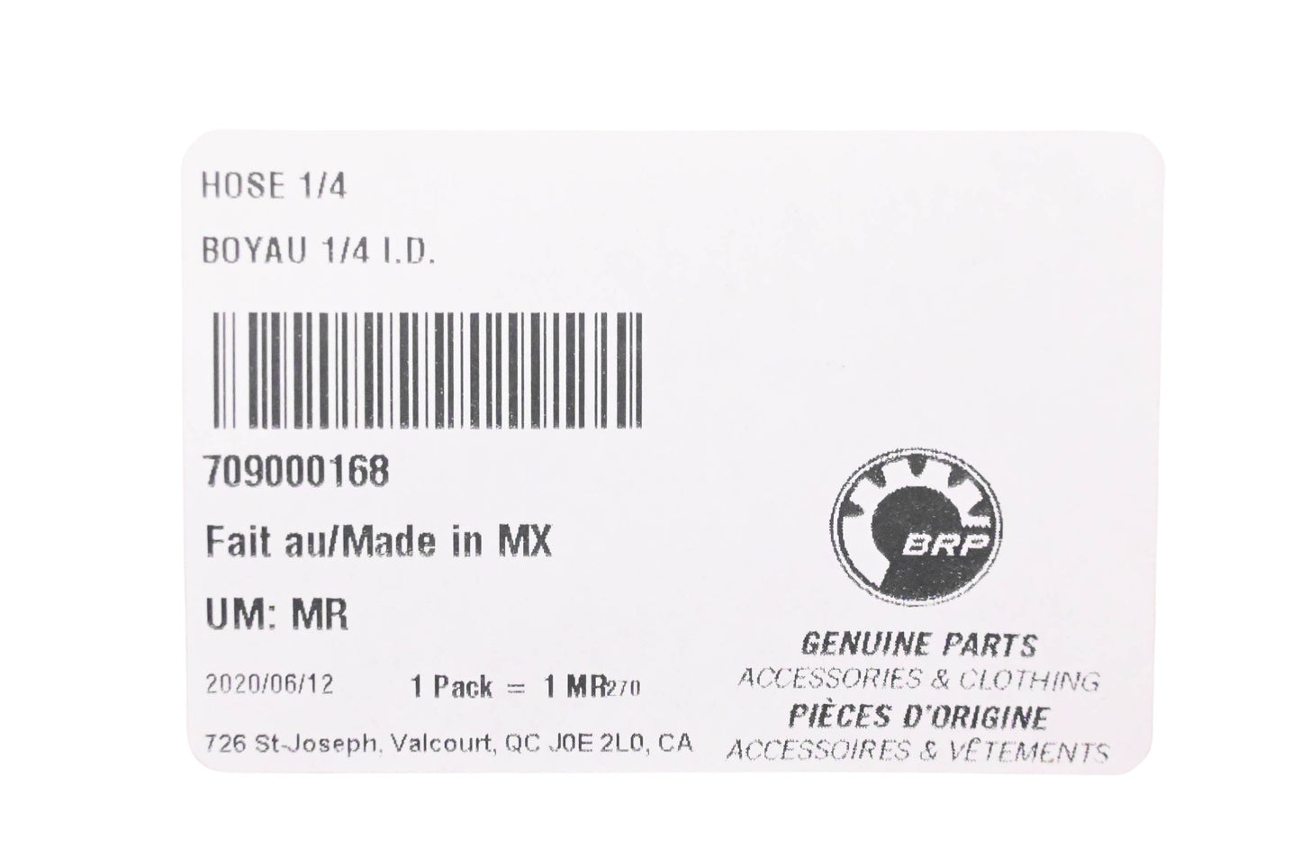 Aftermarket 709000168 Hose 1/4 3'4" NOS