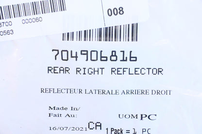 Aftermarket 704906816 Rear Right Reflector NOS