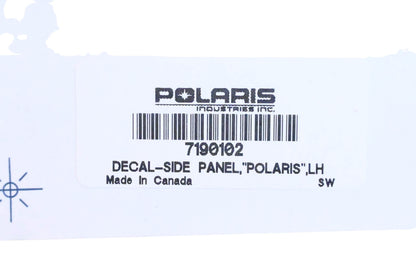 New OEM Polaris 7190102 Left Side Panel Decal NOS