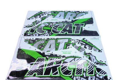 New OEM Arctic Cat 7639-038 Green Throttle Tunnel Decal Kit NOS
