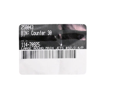 WPS 114-70925 Large Round Main Jet NOS