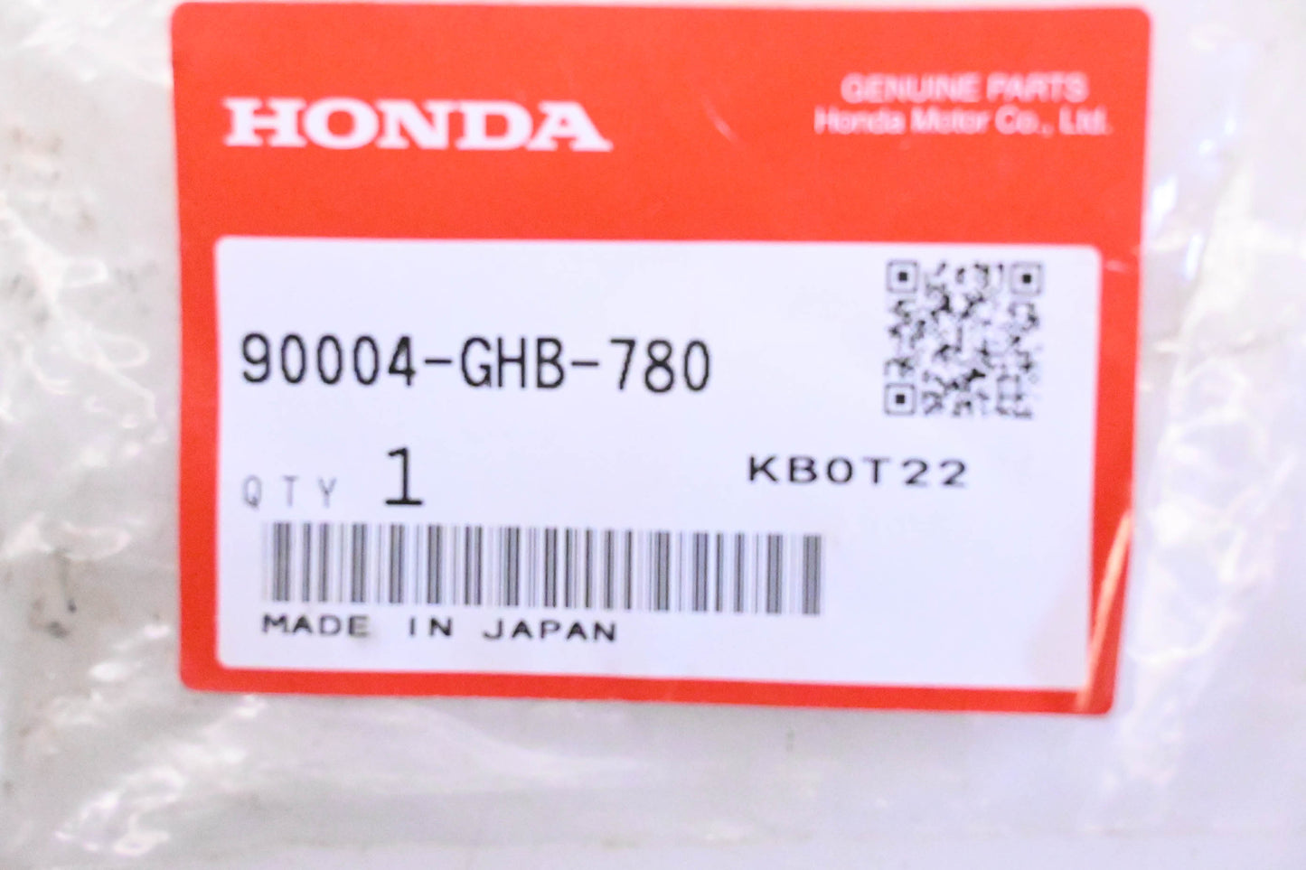 New OEM Honda 90004-GHB-780 Oil Filter Cover Bolt NOS