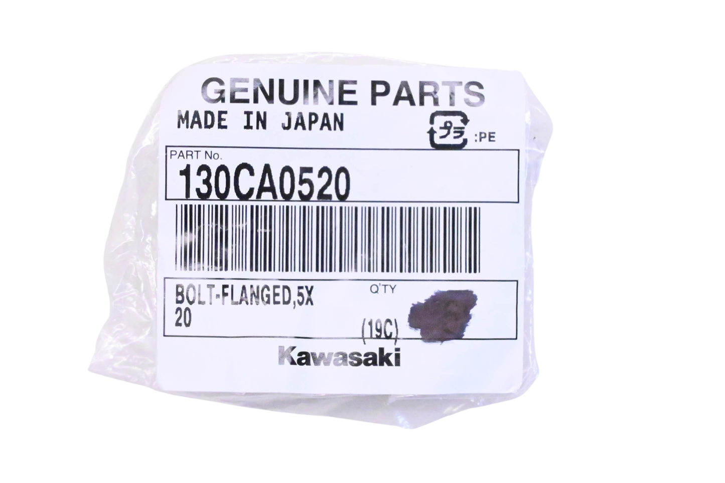 New OEM Kawasaki 130CA0520 Flanged Bolt NOS