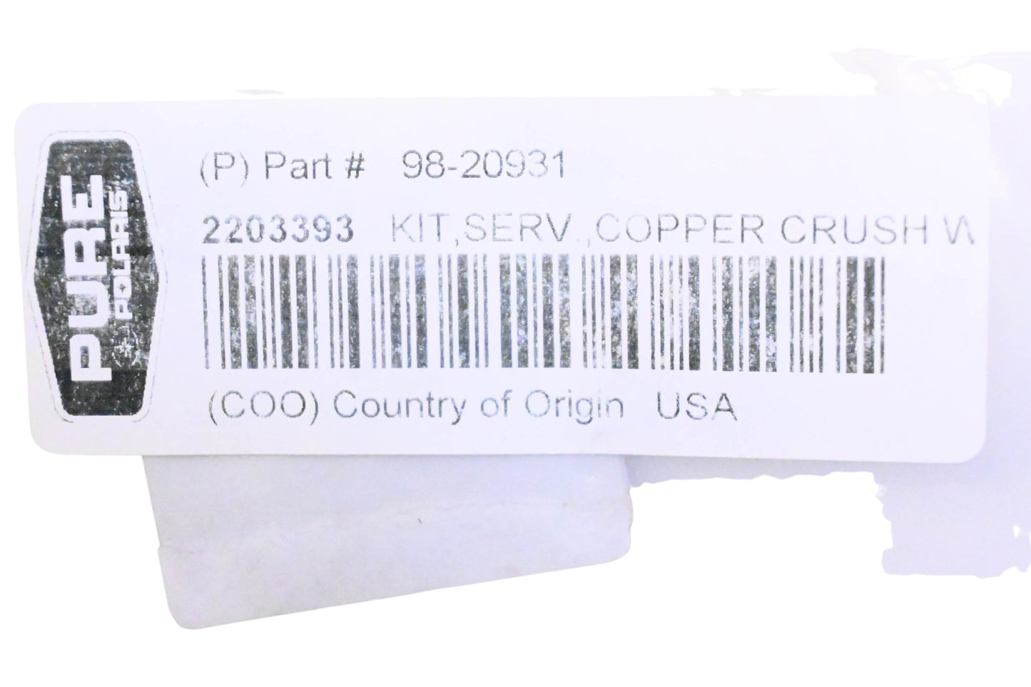 New OEM Polaris 2203393 Copper Crush Washer NOS