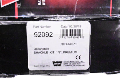 Warn 92092, 61-92092 Shackle NOS