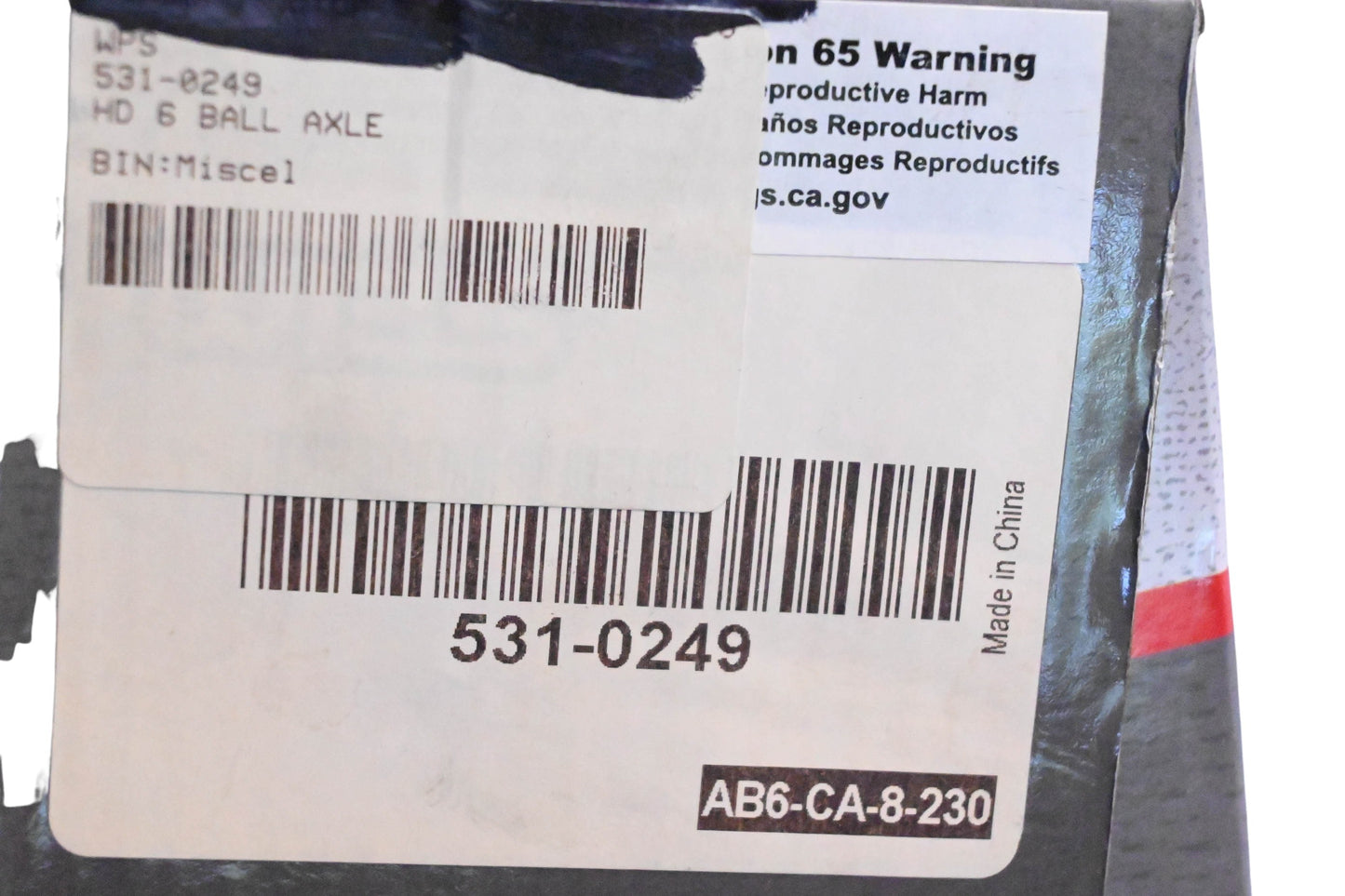 All Balls Racing 531-0249 Heavy Duty 6 Ball Axle NOS